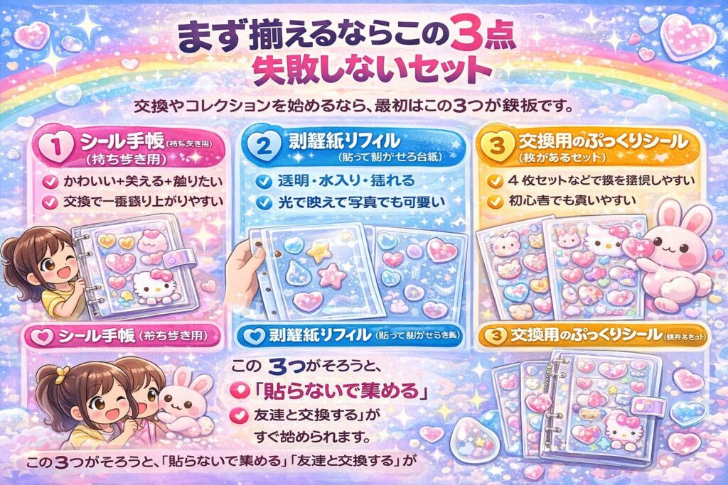 ぷっくりシールで失敗しないセット