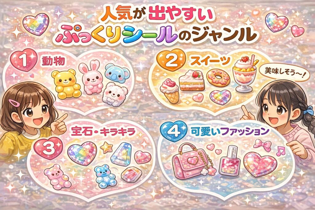 人気が出やすいぷっくりシール