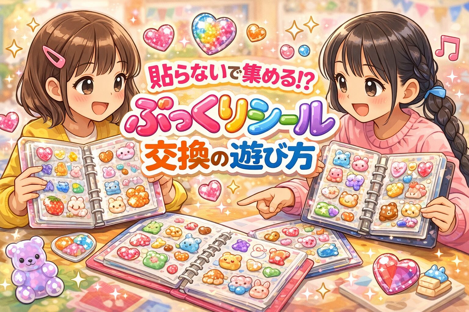 ぷっくりシール交換の遊び方