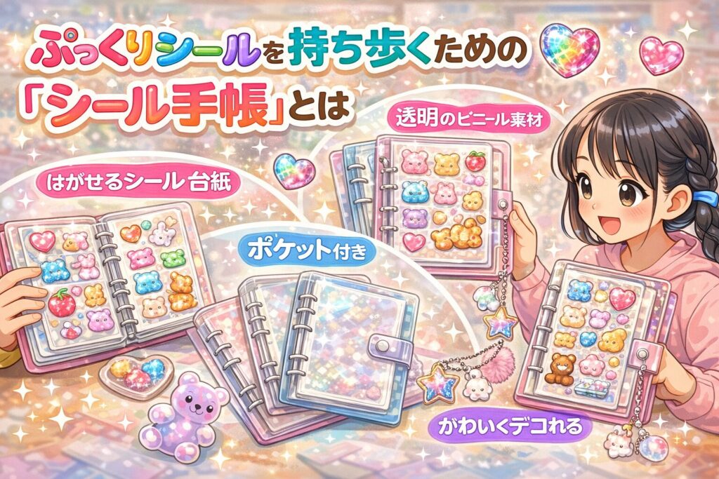 ぷっくりシールを持ち歩くための「シール手帳」