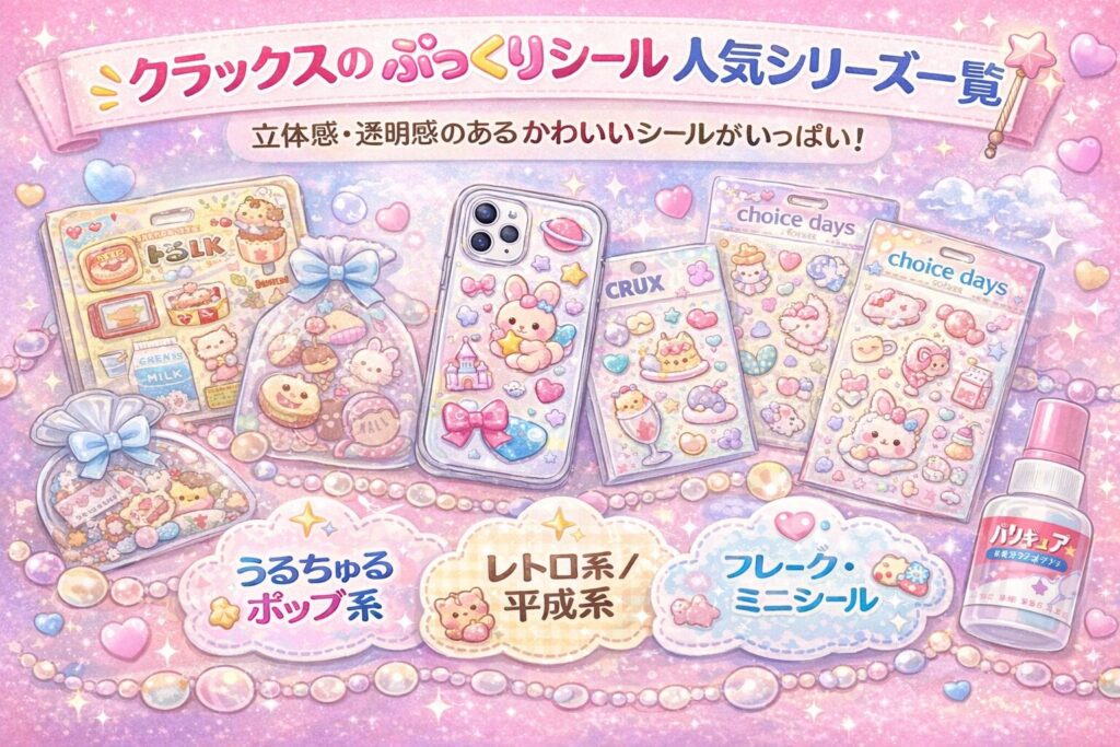 クラックスのぷっくりシール人気シリーズ一覧