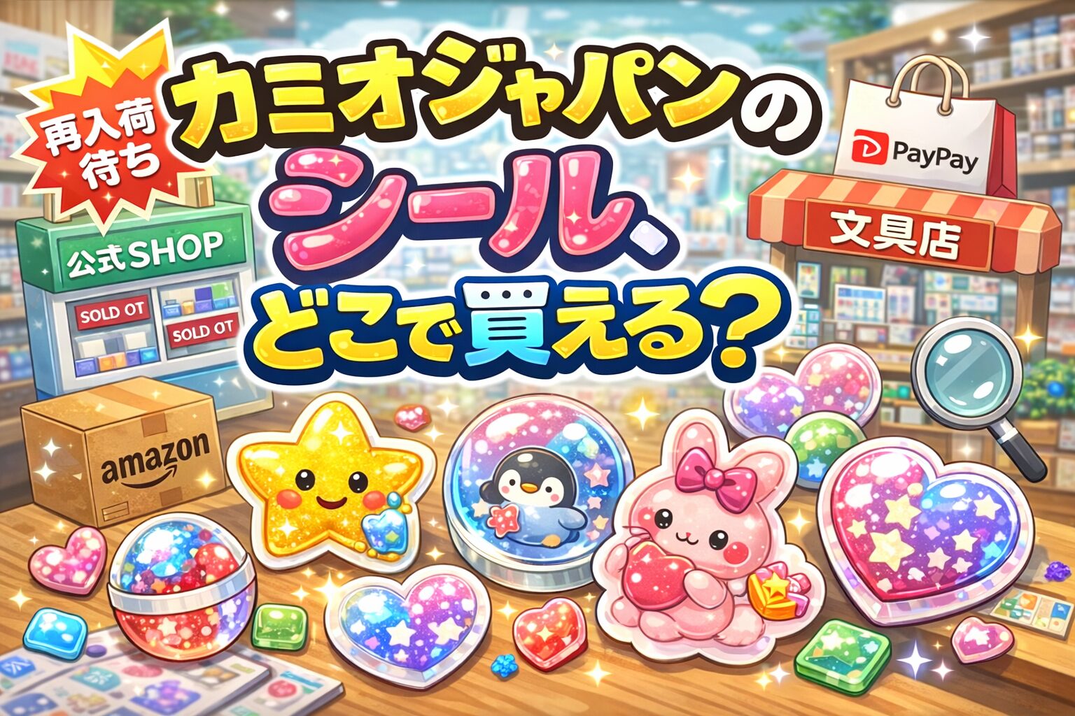 カミオジャパンのシールはどこで買える？売り切れ状況と探し方まとめ