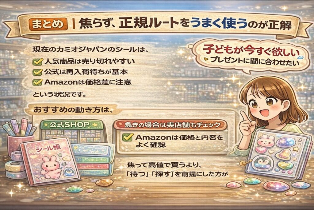 まとめ｜焦らず、正規ルートをうまく使うのが正解