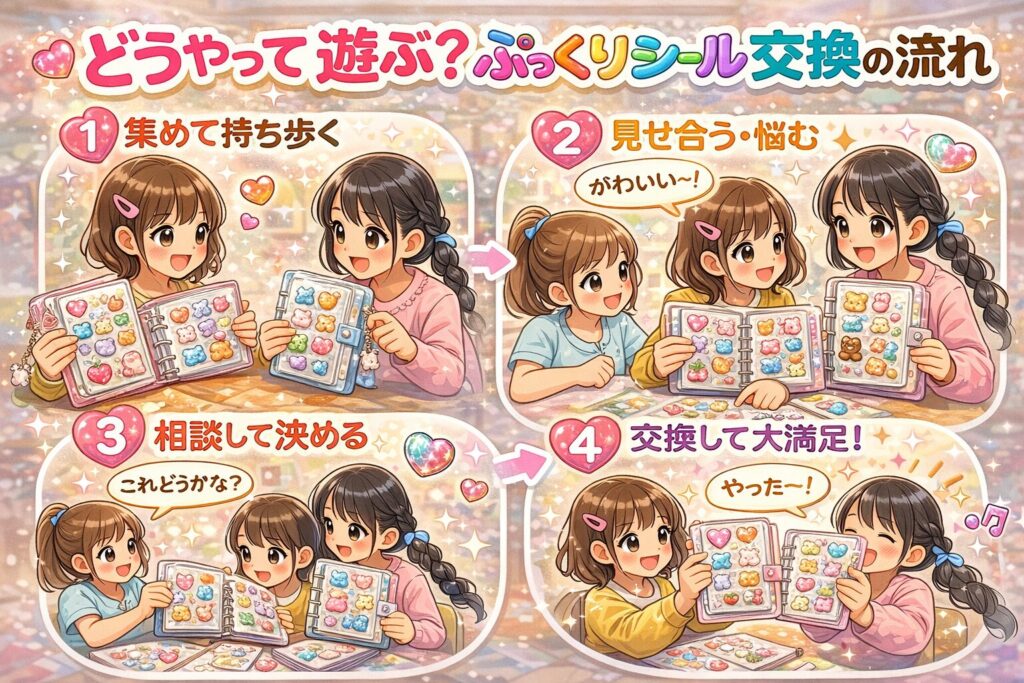 ぷっくりシール交換の流れ