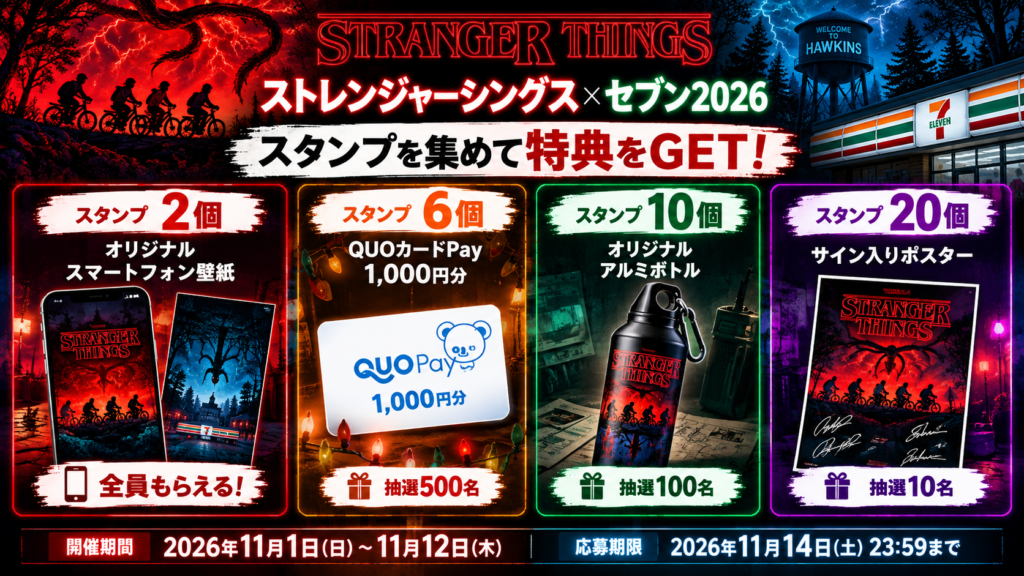 ストレンジャーシングス×セブン スタンプ特典キャンペーン