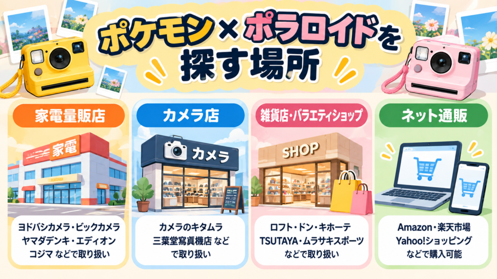 ポケモン×ポラロイドを探す場所ガイド