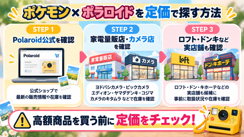 ポケモン×ポラロイド定価探しガイド